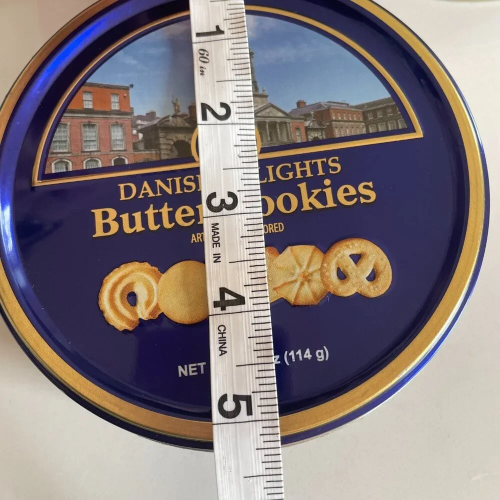 3 Danish Style Butter Cookie Tins 4 oz Empty EUC